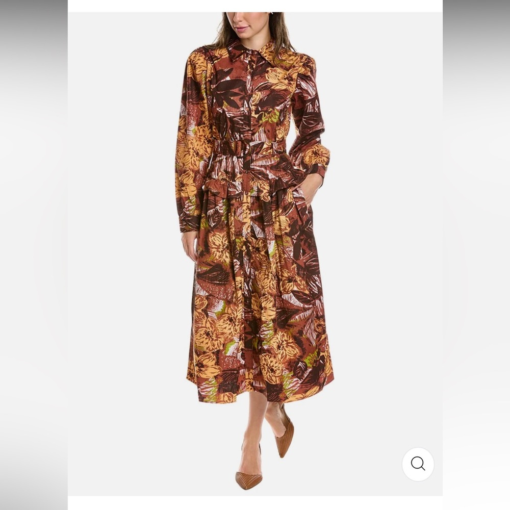 Jackie Shirtdress In Sierra Bloom With Puff Sleeves